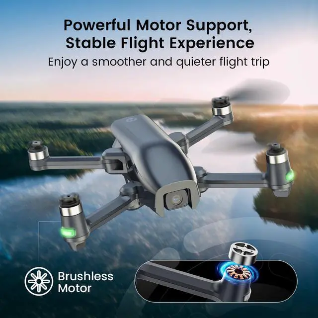 Alt view image 3 of 7 - Holy Stone HS710 Drones with Camera for Adults 4K, GPS FPV Foldable 5G Quadcopter for Beginners with Optical Flow Positioning, Auto Return Home, Follow Me, Brushless Motor, Easy to Fly