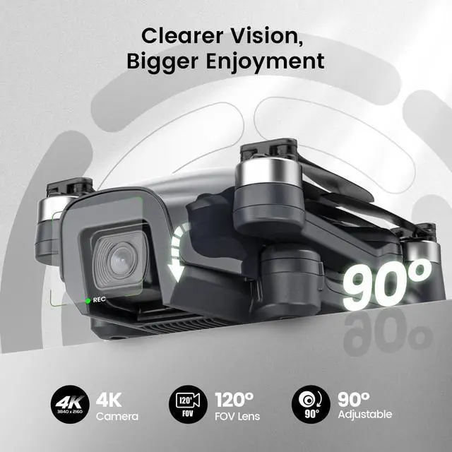 Alt view image 5 of 7 - Holy Stone HS710 Drones with Camera for Adults 4K, GPS FPV Foldable 5G Quadcopter for Beginners with Optical Flow Positioning, Auto Return Home, Follow Me, Brushless Motor, Easy to Fly