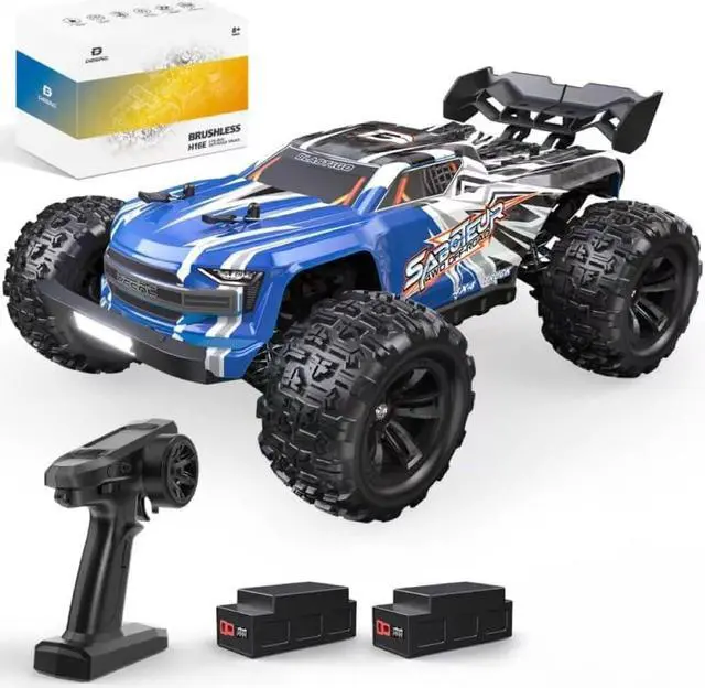 Main image of DEERC H16E Brushless Racing RC Truck,Max 70kph,1:16 4X4 RTR Fast Hobby RC Cars for Adults & Boys,All Terrains RC Monster Truck,Off Road Electric Vehicle Gift,2 Li-po Batteries