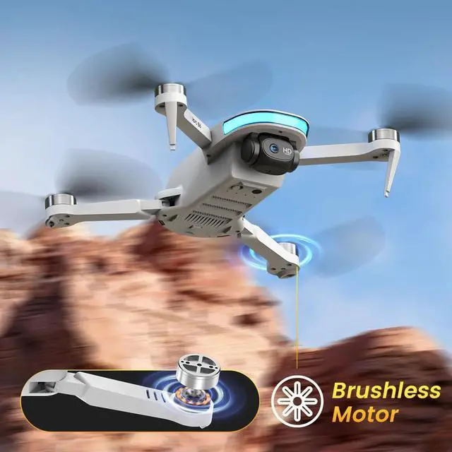 Alt view image 4 of 7 - B6 Drone Brushless GPS Mini Drone with 4K HD Camera WiFi FPV Foldable Quadcopter