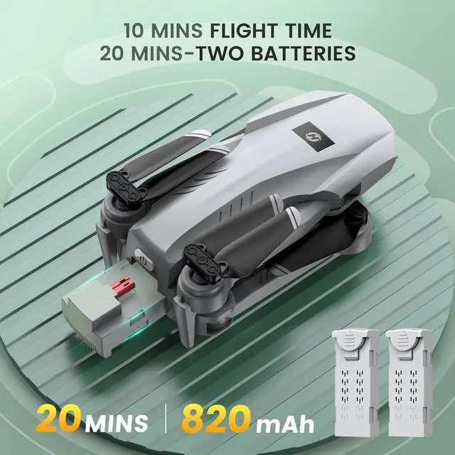 Alt view image 7 of 7 - Holy Stone HS130 WiFi FPV RC Drone 1080P Camera Foldable Quadcopter 2 Batteries