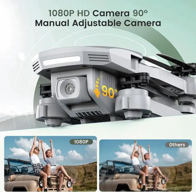Alt view image 2 of 7 - Holy Stone HS130 WiFi FPV RC Drone 1080P Camera Foldable Quadcopter 2 Batteries