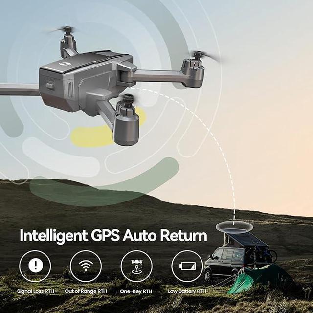 Alt view image 2 of 5 - Holy Stone HS440D Drones with Camera for Adults 4K, Foldable GPS Drone with 19 Mins Flight Time, Auto Return, Follow Me, Way points, 5G Transmission, Under 249 g Easy for Beginners Accessories Portabl