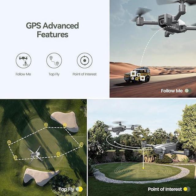 Alt view image 4 of 5 - Holy Stone HS440D Drones with Camera for Adults 4K, Foldable GPS Drone with 19 Mins Flight Time, Auto Return, Follow Me, Way points, 5G Transmission, Under 249 g Easy for Beginners Accessories Portabl