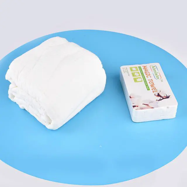 Alt view image 5 of 7 - Aimisin Compressed Towels Disposable Thick Soft Durable Towels Big Bath Towel 100% Cotton for Home Bathroom Travel Camping, 31.5''x63'', 10 Pcs