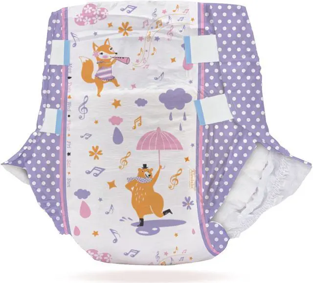 Main image of Aimisin Adult Diaper for Men Women, 7pcs Colorful Print Diapers Heavy Absorbency Large X-Large