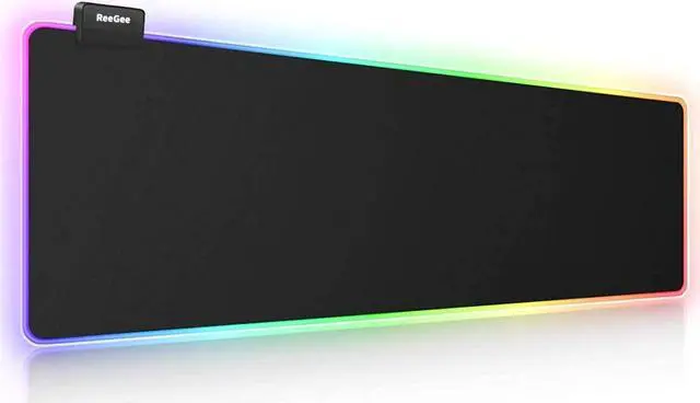 Main image of RGB Gaming Mouse Pad, ReeGee Large Extended Soft Led Mouse Pad with 14 Lighting Modes 2 Brightness Levels, Computer Keyboard Mousepads Mat 800 x 300mm / 31.5×11.8 inches