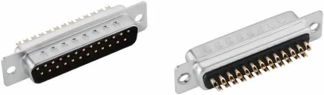 Alt view image 2 of 2 - DB25 D-SUB 25-Pin Male Solder Cup Serial Connector+ Metalized Plastic Hood Shell