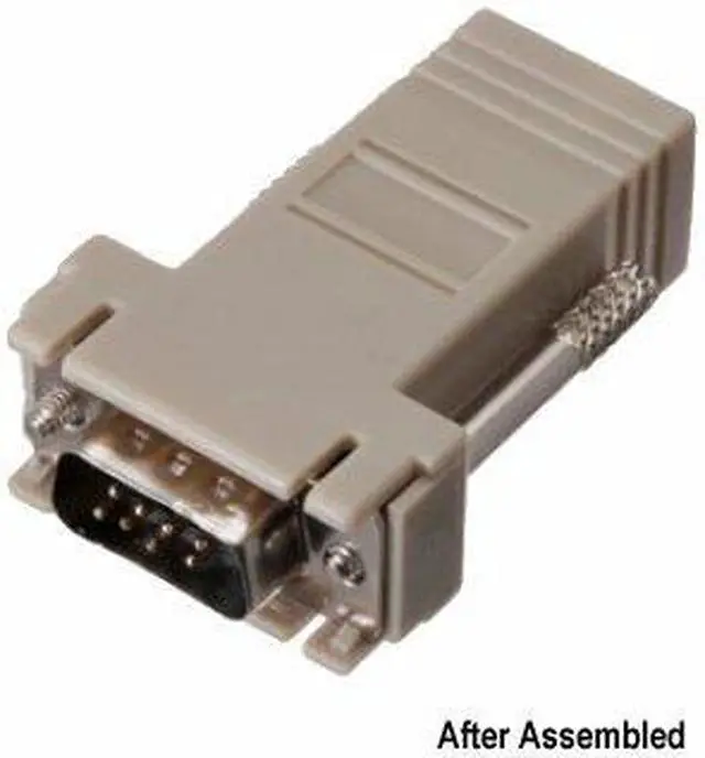 Alt view image 4 of 7 - 100 Pack - DB9 Male to RJ45 Female Modular Adapter Connector 8P8C Serial RS232