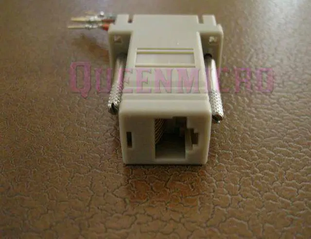Alt view image 6 of 7 - 100 Pack - DB9 Male to RJ45 Female Modular Adapter Connector 8P8C Serial RS232