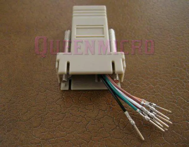 Alt view image 5 of 7 - 100 Pack - DB9 Male to RJ45 Female Modular Adapter Connector 8P8C Serial RS232
