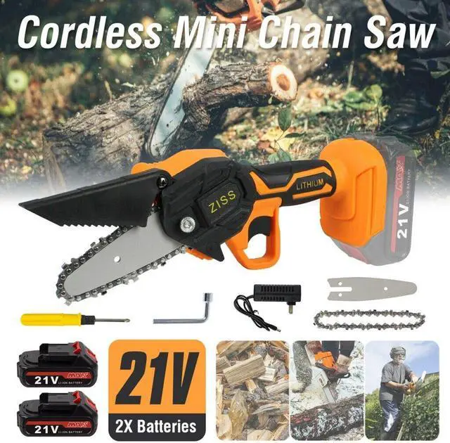Main image of Cordless Mini Chainsaw Electric Chain Saw 21V 4" 550W Wood Cutter Cutting Tool