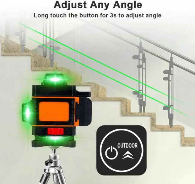 Alt view image 5 of 6 - 4D 360° 16 Lines Green Laser Level Auto Self Leveling Rotary Cross Measure