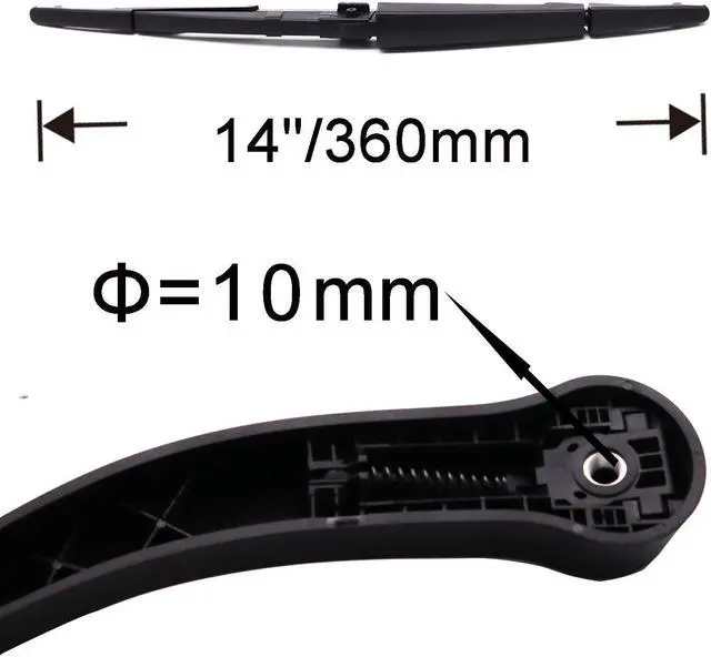 Alt view image 3 of 5 - For Dodge Durango 04-09 Chrysler Aspen 07-09 OE Quality Rear Wiper Arm  Blade