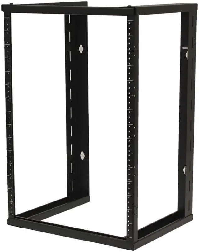 Main image of 15U Wall Mount Open Frame 19" Server Equipment Rack Threaded 16 inch depth Black