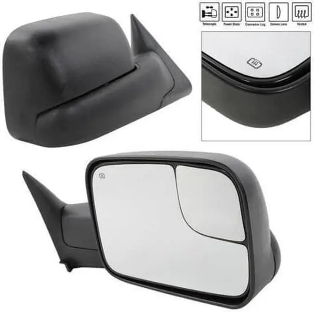 Main image of Pair Towing Side Mirrors Power Heated for 1998-2001 Dodge RAM 1500 2500 3500