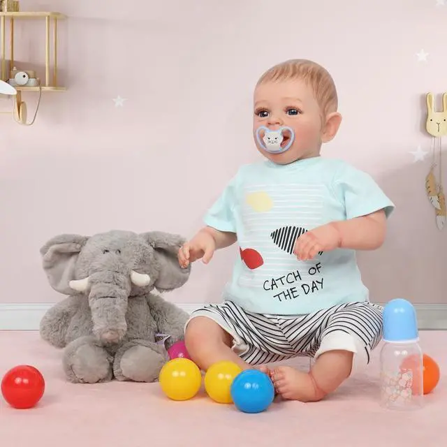 Alt view image 5 of 6 - 24" Silicone Soft Reborn Baby Dolls Reborn Girl Toys for Birthday  Christmas