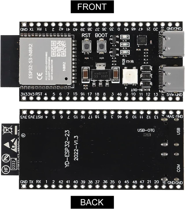 Alt view image 2 of 7 - 2PCS ESP32 ESP32-S3 Development Board Type-C Wifi+Bluetooth Internet of Things