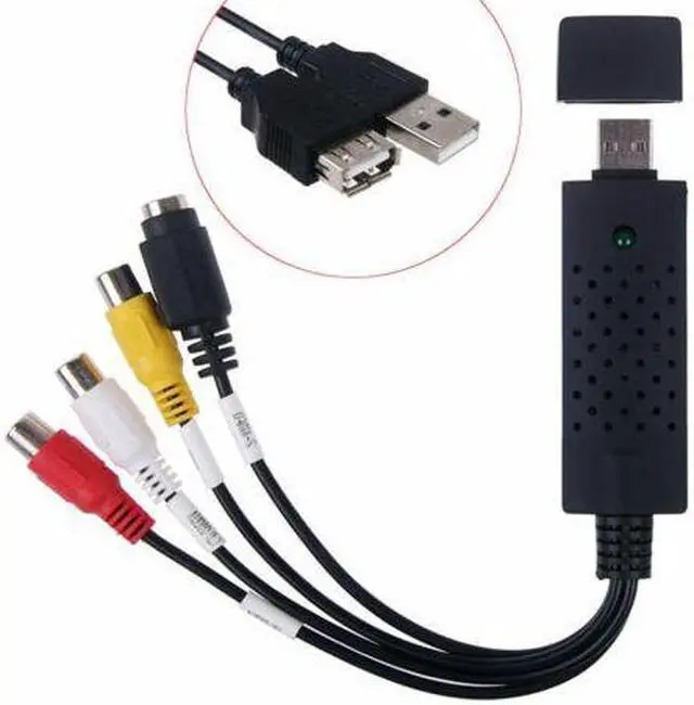 Main image of USB 2.0 Audio Video Capture Card to DVD Converter Adapter CD Drive S-Video Input