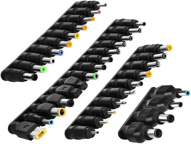 Main image of 38 PCS Universal DC AC Power Adapter Tips Connector Plug Jack for Laptop Charger