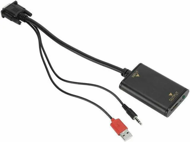 Alt view image 3 of 6 - VGA Male To HDMI Output 1080P HD Audio TV AV HDTV Video Cable Converter Adapter