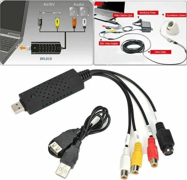 Alt view image 5 of 5 - USB 2.0 Audio Video Capture Card to DVD Converter Adapter CD Drive S-Video Input