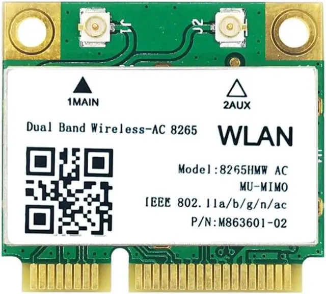 Alt view image 2 of 4 - 8265 AC WiFi Card Support MU-MiMO 1200M 2.4/5G Mini PCIE Bluetooth 4.2 for Win7 Win 8 Win 10 Linux