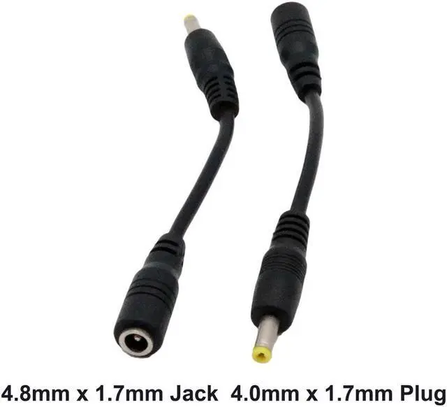 Alt view image 4 of 4 - 1Pc CCTV DC Power Plug 4.0mm x 1.7mm Male To 4.8mm x 1.7mm Female Jack Extension Connector Cable Cord