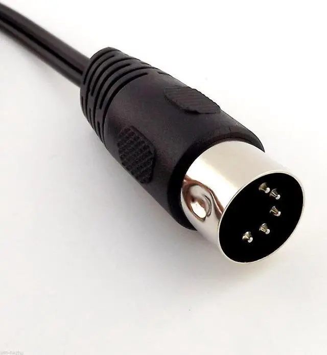 Alt view image 4 of 4 - 10pcs MIDI DIN 5 PIN Male Plug to Dual RCA Phono Female Jack Audio Adapter Cable 50cm