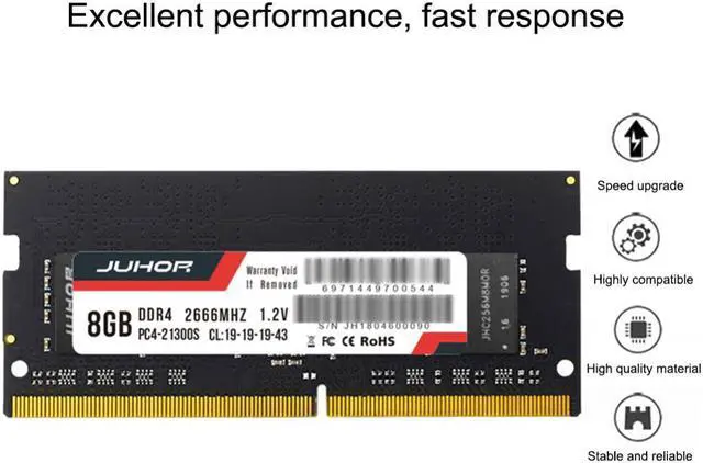 Alt view image 3 of 4 - Juhor DDR4 8GB PC4-21300 DDR4-2666MHz 260Pin 1.2V SODIMM Laptop Memory RAM