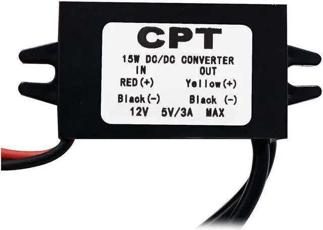 Alt view image 3 of 4 - DC-DC Car Power Converter Moudule 12V to 5V 3A 15W Double USB Step Down Power Output Adatper Low Heat Auto Protection