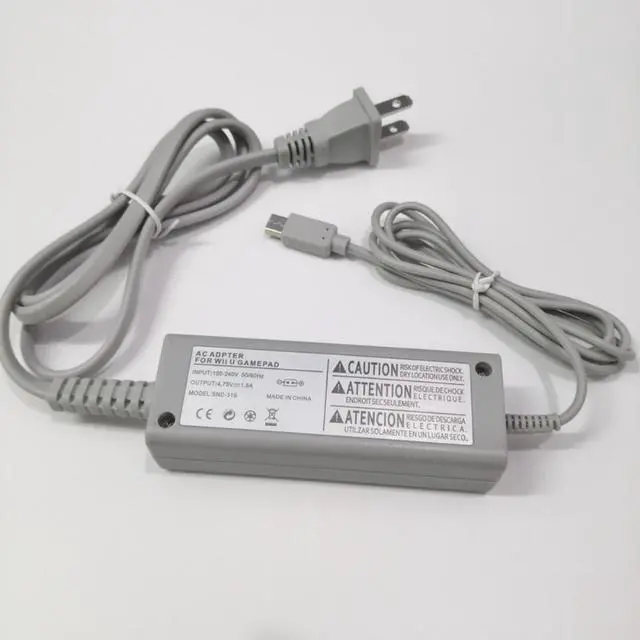 Alt view image 2 of 3 - AC Charger Adapter for Wii U Gamepad Controller Joystick Plug 100-240V Home Wall Power Supply for WiiU Pad