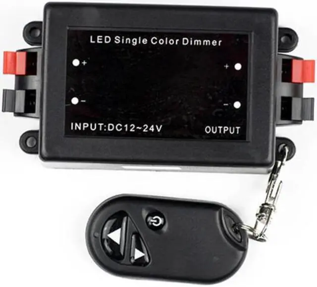 Alt view image 2 of 3 - 3 Key RF Remote Control Wireless LED Single Color Dimmer Switch Controller 12V 24V DC 8A Without
