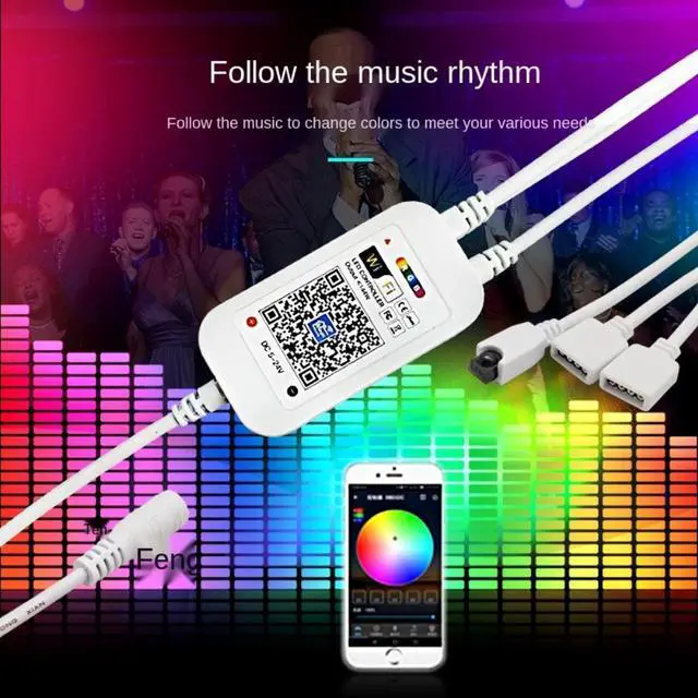 Alt view image 3 of 3 - WiFi RGB LED Strip Lights 12V 5M 20M 10M RGB Tape 5050 18 LEDs/M Music Sync Works with TUYA Alexa Flexible Strip for Decoration