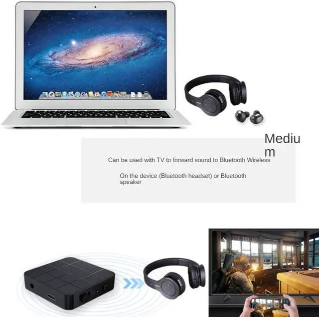 Alt view image 2 of 3 - Bluetooth 5.0 Audio Receiver Transmitter AUX RCA 3.5 3.5MM Jack Stereo Music Wireless Adapter USB Dongle for Car TV PC Headphone