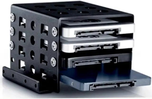 Main image of 4-Bay 3.5 Inch To 2.5 Inch Hard Drive Caddy Internal Mounting Adapter Bracket Aluminum Alloy Mobile Holder