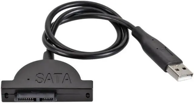 Alt view image 3 of 3 - USB 2.0 To Mini Sata II 7+6 13Pin Converter for Laptop CD/DVD ROM Slimline Drive Converter Cable Screws Steady Style