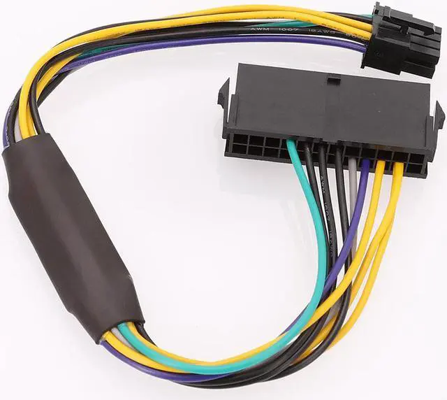 Alt view image 2 of 3 - 24pin To 2-port 6pin Adapter Cable for HP Elite 8100 8200 8300 800G1 Motherboard Power Supply PSU Converter Cord 18AWG 30CM