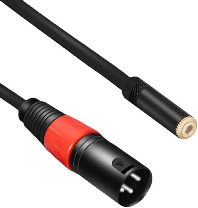 Alt view image 3 of 3 - 0.2m XLR 3 Pin Male Plug To 3.5mm TRS 1/8inch Female Stereo Audio Adapter Microphone Extension Cable Wire