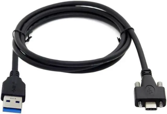 Alt view image 2 of 3 - 5Gbps USB 3.0 To USB 3.1 Type-C Cable with Screws Locking Connector 1.2m 4ft USB-c Have Lock Screw Space Between 15mm