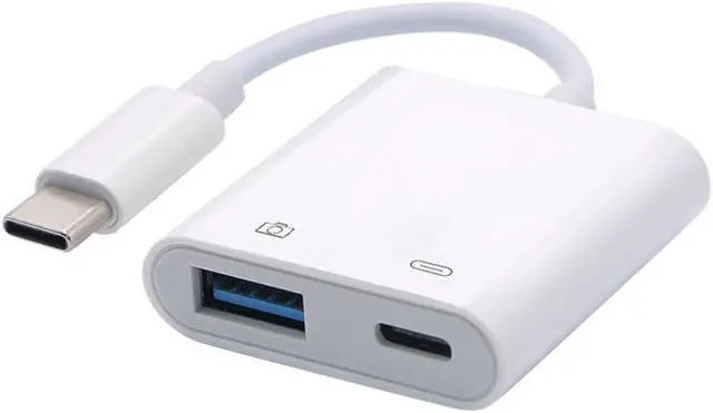 Alt view image 2 of 3 - Type-C OTG Adapter Power Supply USB 3.0 Mobile Phone External U Disk Converter Two-In-One Adapter Cable