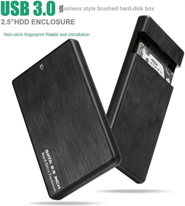 Alt view image 2 of 3 - Portable 2.5 Inch SATA HDD/SSD External Hard Drive Case USB 3.0 Hard Drive Enclosure Tool-High-speed Hard Disk Case