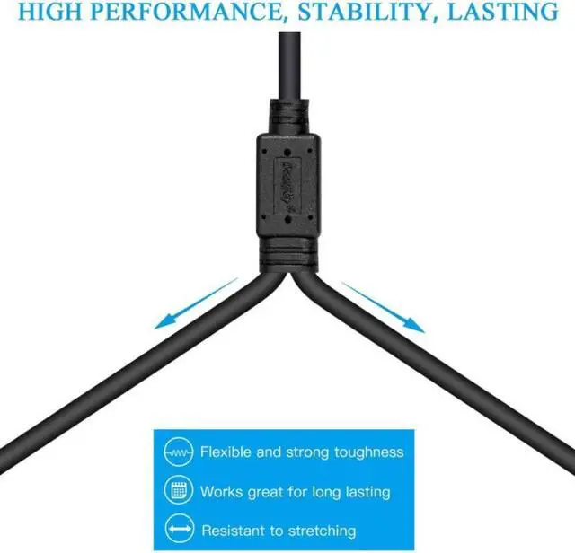 Alt view image 3 of 3 - Splitter Headphone for Computer 6.35mm Jack  To 2 Female 6.35mm Mic Audio Y Splitter Cable Headset To PC Adapter AUX Cable