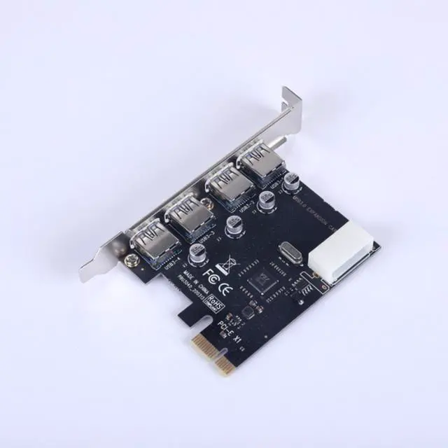 Main image of 4 Port USB 3.0 PCI-e Expansion Card PCI Express PCIe USB 3.0 Hub Adapter 4-port USB3.0 Controller USB 3 0 PCI E PCIe Express 1x