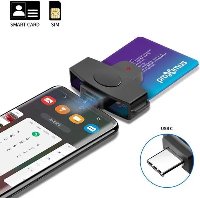 Alt view image 2 of 3 - 2021 USB Card Reader Smart CAC Card Reader Type-C Bank Tax Declaration SIM Card/IC Card/ID Card Military Card Reader