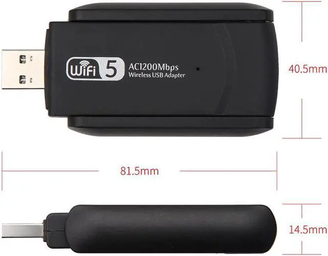 Alt view image 3 of 3 - USB 3.0 1200Mbps Wifi Adapter Dual Band 5GHz 2.4Ghz 802.11AC RTL8812BU Wifi Antenna Dongle Network Card for Laptop Desktop