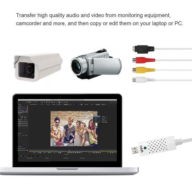 Alt view image 6 of 7 - USB 2.0 Video Audio Capture Card HD Video Converter Adapter Edit Video for Camcorder DVD PC