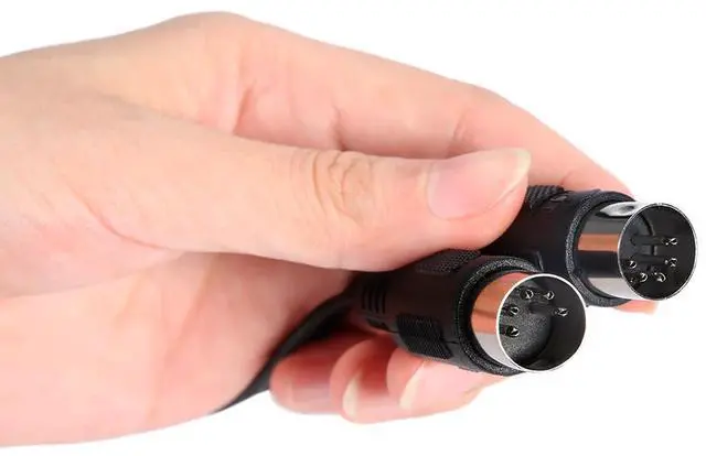 Alt view image 4 of 7 - HiFing USB IN-OUT MIDI Cable One In One Out Interface 5 Pin Line Converter PC to Music Keyboard Adapter Cord