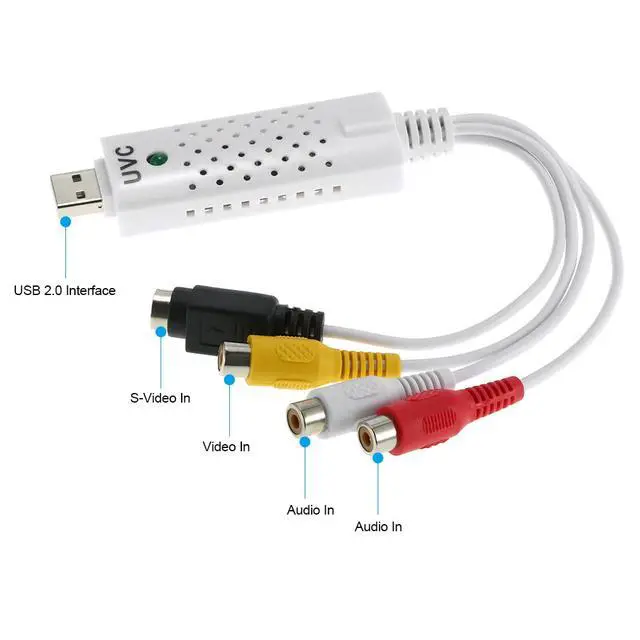 Alt view image 7 of 7 - USB 2.0 Video Audio Capture Card HD Video Converter Adapter Edit Video for Camcorder DVD PC