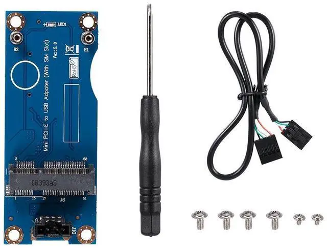 Alt view image 4 of 6 - Mini PCI-E to USB Adapter Card with SIM Slot WWAN Test Converter Adapter Card 3G/4G Module Vertical Type